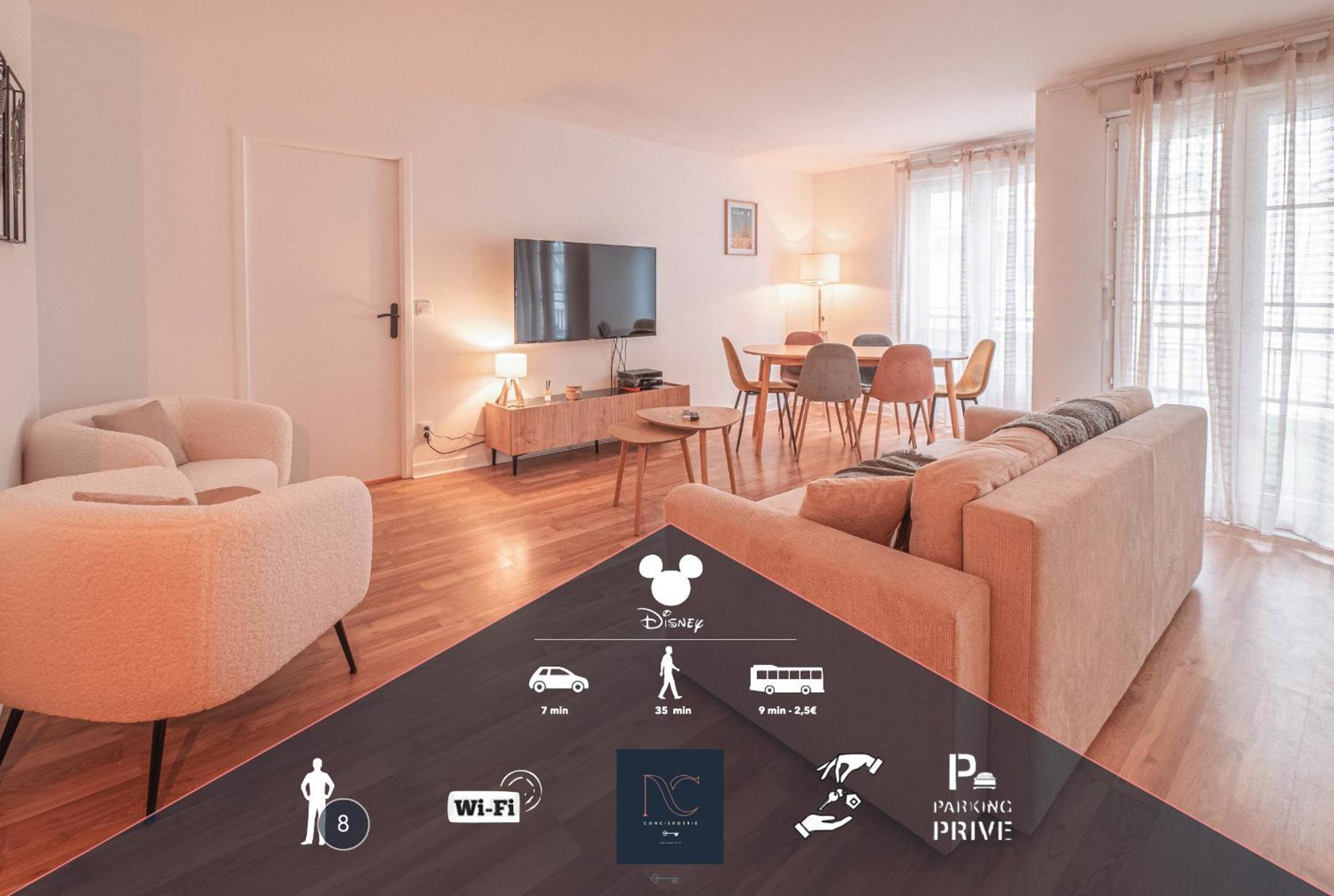 *Disneyland-Paris* 8Pers, Wifi, 2 Parkings Serris Luaran gambar